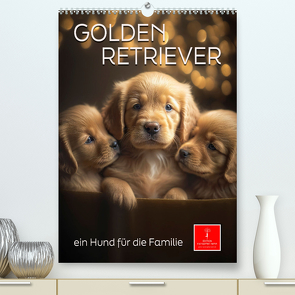 Golden Retriever – ein Hund für die Familie (hochwertiger Premium Wandkalender 2024 DIN A2 hoch), Kunstdruck in Hochglanz von Roder,  Peter