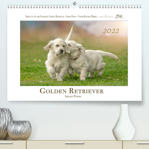 Golden Retriever – Sweet Puppy (Premium, hochwertiger DIN A2 Wandkalender 2022, Kunstdruck in Hochglanz) von Wrede,  Martina