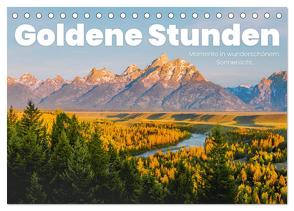 Goldene Stunden – Momente in wunderschönem Sonnenlicht. (Tischkalender 2024 DIN A5 quer), CALVENDO Monatskalender von SF,  SF