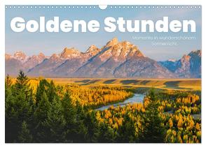 Goldene Stunden – Momente in wunderschönem Sonnenlicht. (Wandkalender 2024 DIN A3 quer), CALVENDO Monatskalender von SF,  SF