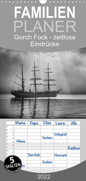 Familienplaner Gorch Fock – zeitlose Eindrücke (Wandkalender 2022 , 21 cm x 45 cm, hoch) von Kuhr,  Susann