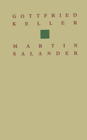 Gottfried Keller Martin Salander von Keller