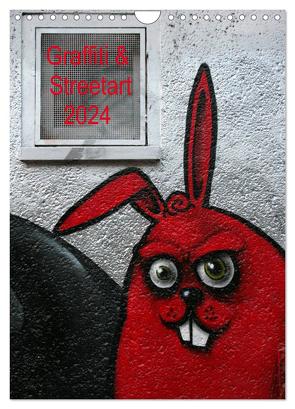 Graffiti & Streetart 2024 / CH-Version (Wandkalender 2024 DIN A4 hoch), CALVENDO Monatskalender von Stolzenburg,  Kerstin