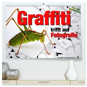 Graffiti trifft auf Fotografie (hochwertiger Premium Wandkalender 2024 DIN A2 quer), Kunstdruck in Hochglanz von KEASTWO Jones,  Ralf Wehrle und Uwe Frank,  Jonni