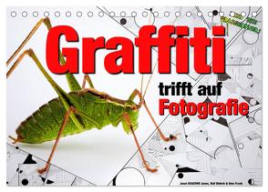 Graffiti trifft auf Fotografie (Tischkalender 2024 DIN A5 quer), CALVENDO Monatskalender von KEASTWO Jones,  Ralf Wehrle und Uwe Frank,  Jonni