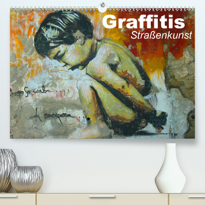 Graffitis • Straßenkunst (Premium, hochwertiger DIN A2 Wandkalender 2021, Kunstdruck in Hochglanz) von Stanzer,  Elisabeth