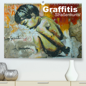 Graffitis • Straßenkunst (Premium, hochwertiger DIN A2 Wandkalender 2022, Kunstdruck in Hochglanz) von Stanzer,  Elisabeth