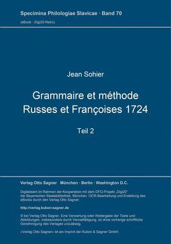 Grammaire et méthode Russes et Françoises 1724. Teil 2 von Sohier,  Jean