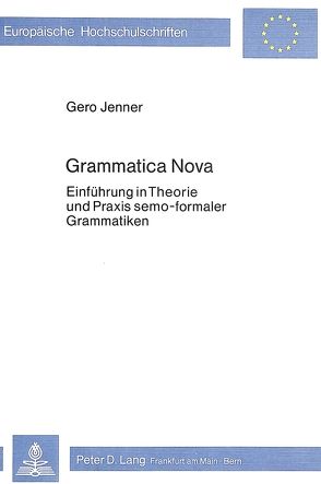 Grammatica Nova von Jenner,  Gero