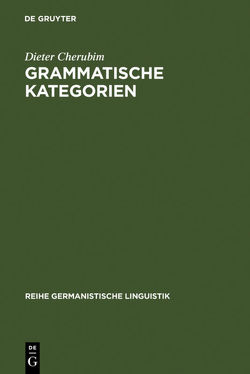 Grammatische Kategorien von Cherubim,  Dieter