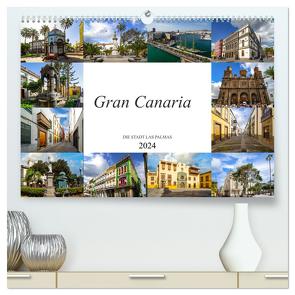 Gran Canaria Die Stadt Las Palmas (hochwertiger Premium Wandkalender 2024 DIN A2 quer), Kunstdruck in Hochglanz von Meutzner,  Dirk