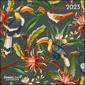 GreenLine Jungle 2023 – Wand-Kalender – Broschüren-Kalender – 30×30 – 30×60 geöffnet