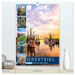 GREETSIEL Rund um den Hafen (hochwertiger Premium Wandkalender 2024 DIN A2 hoch), Kunstdruck in Hochglanz von Dreegmeyer,  Andrea