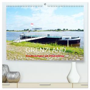 GRENZLAND – Entdeckungen am Elberadweg (hochwertiger Premium Wandkalender 2024 DIN A2 quer), Kunstdruck in Hochglanz von Gerstner,  Wolfgang