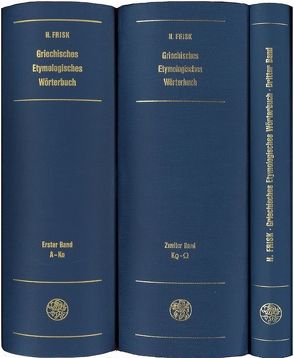 Griechisches etymologisches Wörterbuch / A – Ko von Frisk,  Hjalmar