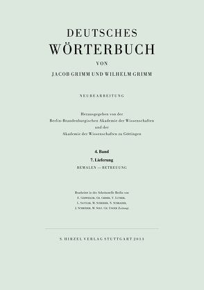 Grimm, Dt. Wörterbuch Neubearbeitung von Berlin-Brandenburgische Akademie der Wissenschaften und der Akademie der Wissenschaften zu Göttingen, Grimm,  Jacob, Grimm,  Wilhelm