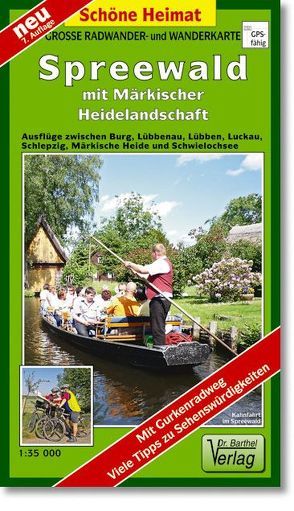 Große Radwander- und Wanderkarte Spreewald mit Märkischer Heidelandschaft