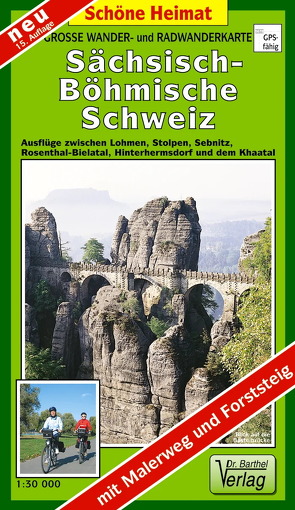 Große Wander- und Radwanderkarte Sächsisch-Böhmische Schweiz