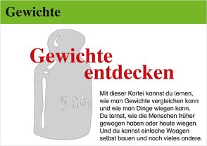 Größen-Kartei: Gewichte entdecken (4. und 5. Schuljahr) von Jockweg,  Bernd