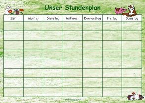 Großer Stundenplan (DIN A2) für das Klassenzimmer – „Edgar, das Schaf“ von Takac,  Tamara