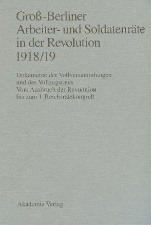 Groß-Berliner Arbeiter- und Soldatenräte in der Revolution 1918/19 von Engel,  Gerhard, Holtz,  Bärbel, Materna,  Ingo