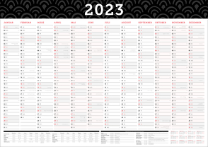 Großer Wandkalender 2023 in DIN A1 (84 x 59,4 cm) gefalzt, fürs Büro. von Heisenberg,  Sophie