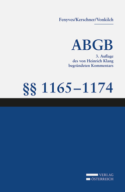 Großkommentar zum ABGB – Klang Kommentar von Fenyves,  Attila, Kerschner,  Ferdinand, Vonkilch,  Andreas