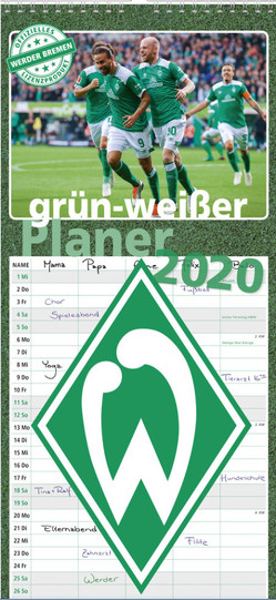 grün-weißer Planer 2020