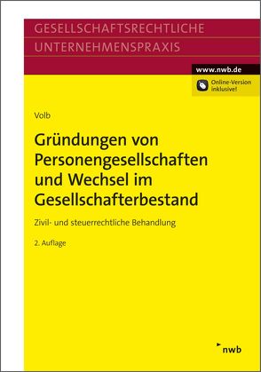 Gründungen von Personengesellschaften und Wechsel im Gesellschafterbestand von Volb,  Helmut