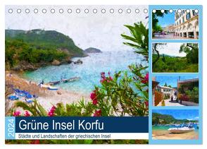 Grüne Insel Korfu – Städte und Landschaften der griechischen Insel (Tischkalender 2024 DIN A5 quer), CALVENDO Monatskalender von Frost,  Anja