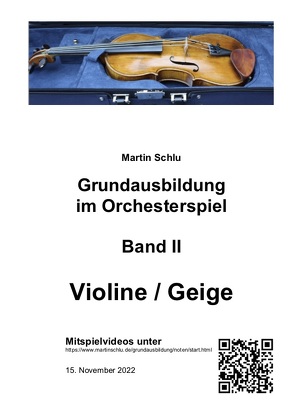 Grundausbildung im Orchesterspiel von Schlu,  Martin