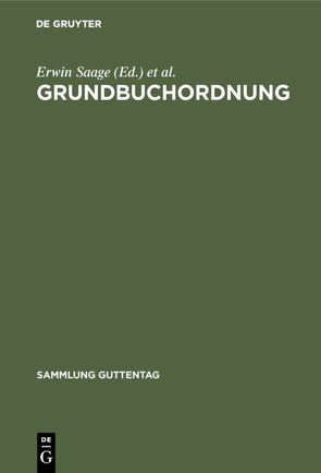 Grundbuchordnung von Fischer,  Norbert, Riedel,  Fritz, Saage,  Erwin