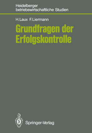 Grundfragen der Erfolgskontrolle von Laux,  Helmut, Liermann,  Felix