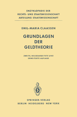 Grundlagen der Geldtheorie von Claassen,  Emil M.