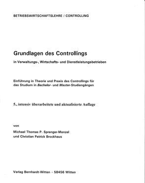 Grundlagen des Controllings von Brockhaus,  Christian Patrick, Sprenger-Menzel,  Michael Thomas P.