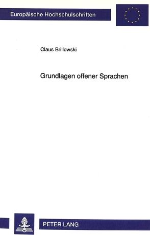 Grundlagen offener Sprachen von Hopfgarten,  Rainer