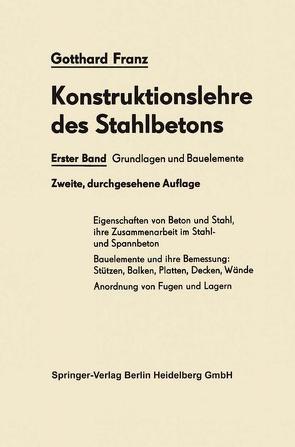 Grundlagen und Bauelemente von Franz,  Gotthard