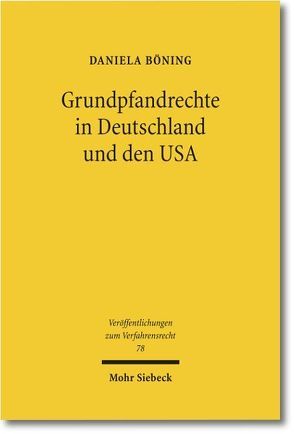 Grundpfandrechte in Deutschland und den USA von Böning,  Daniela