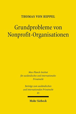 Grundprobleme von Nonprofit-Organisationen von Hippel,  Thomas von