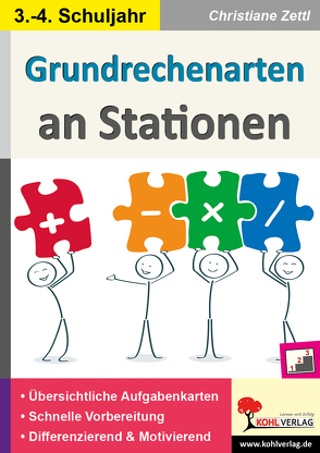 Grundrechenarten an Stationen / Klasse 3-4 von Zettl,  Christiane