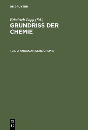 Grundriß der Chemie / Anorganische Chemie von Popp,  Friedrich