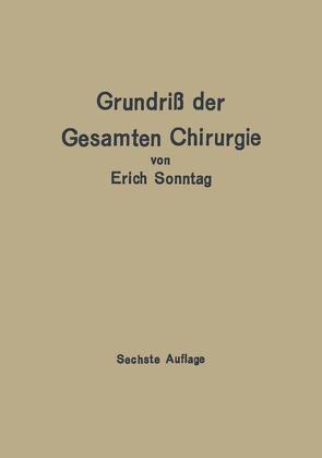 Grundriß der gesamten Chirurgie von Sonntag,  Erich