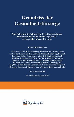 Grundriss der Gesundheitsfürsorge von Baum,  M., Gierke,  NA, Höber,  NA