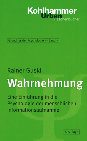 Wahrnehmung von Guski,  Rainer, Selg,  Herbert, Ulich,  Dieter