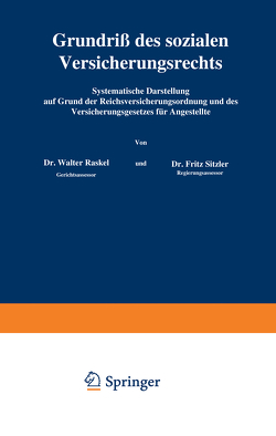 Grundriß des sozialen Versicherungsrechts von Kaskel,  Walter, Sitzler,  Fritz