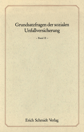 Grundsatzfragen der sozialen Unfallversicherung, Band II von Deutsche Gesetzliche Unfallversicherung e. V. (DGUV)