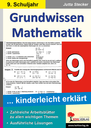 Grundwissen Mathematik / Klasse 9 von Stecker,  Jutta