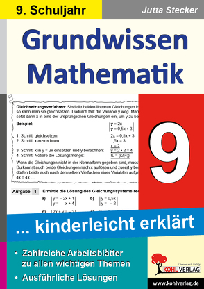 Grundwissen Mathematik / Klasse 9 von Stecker,  Jutta