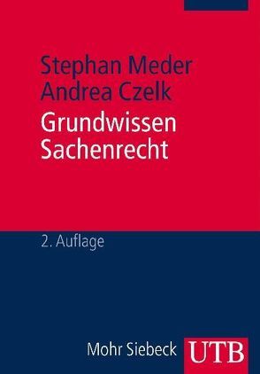 Grundwissen Sachenrecht von Czelk,  Andrea, Meder,  Stephan