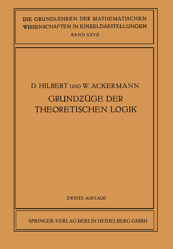 Grundzüge der theoretischen Logik von Ackermann,  Wilhelm, Hilbert,  David